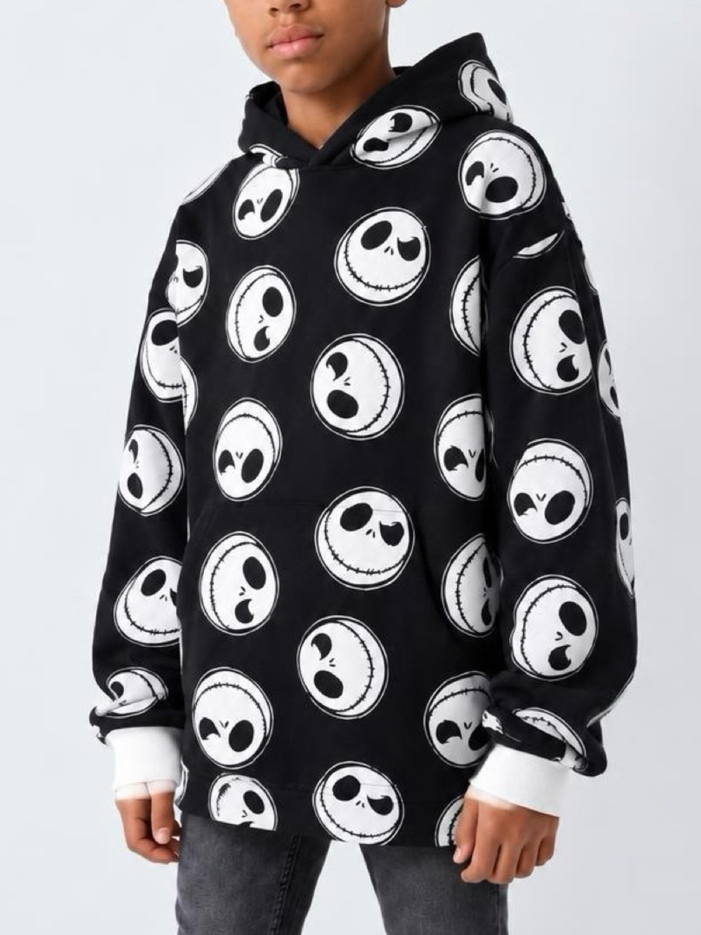 NWT Disney Nightmare Before Christmas Plush Lined Oversized Hoodie Kids 4-10